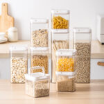 Airtight Transparent Plastic Food Storage Containers