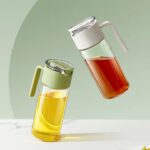 Wholesale 550ml Glass Cooking Oil Dispenser Oil And Vinegar Dispenser Glass Sauce Olive Oil Dispenser For Kitchen