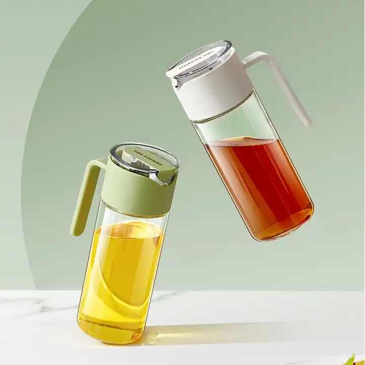 Wholesale 550ml Glass Cooking Oil Dispenser Oil And Vinegar Dispenser Glass Sauce Olive Oil Dispenser For Kitchen