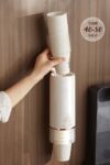 Wall Mounted Disposable paper Cup Holder Dust-proof water paper Cup Storage box Automatic Take Water Cup Shelf
