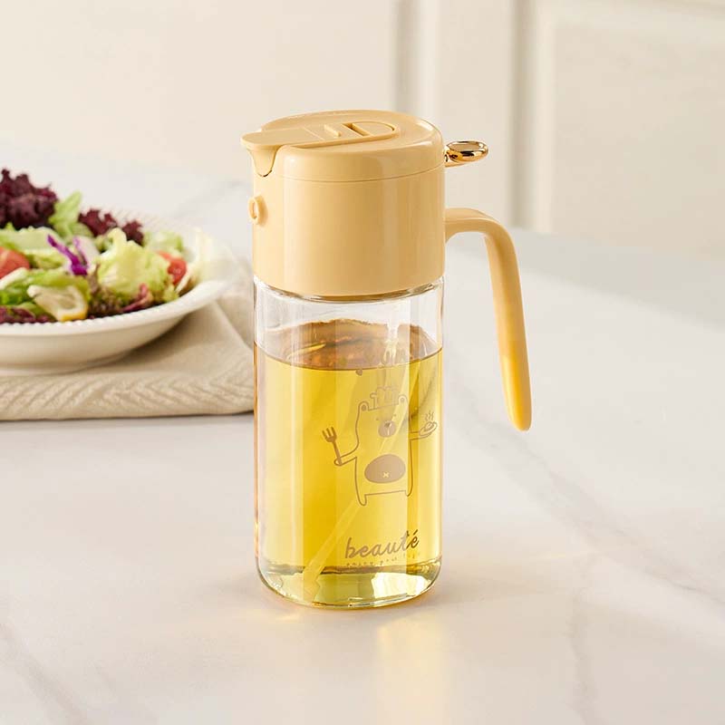 2 in 1 olive oil storage container Spray and pour oil bottle with measurement kitchen Cooking Oil Sprayer Pot Barbecue Oil Spray Mist Dispenser