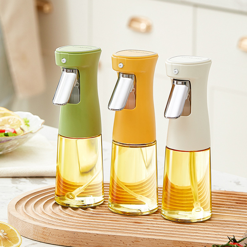 Custom Logo Fashion Oil Spray Bottles Kitchen Cooking oil and vinegar sprayer Food Grade Oil Dispenser Pressure oil atomizer spray bottle for air fryer