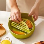 Kitchen Baking Bakeware Ovenware Pizza Pan Silicone Basket Tray Heat Resistance Food Safety Silicone Bowl Pot Food Grade Reusable Air Fryer Silicone Liner