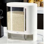 Home Storage Organizer Two Columns Rice Bucket Storage Box Large Capacity Rice Storage Bucket with Insect-proof Lid  Food Dispenser Grain Storage Containers