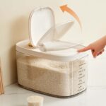 Kitchen storage container Rice box Large capacity food storage boxes Plastic PP Sealed rice storage bucket Storage rice Cereal Bean Dispenser