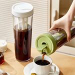 Large Capacity Juice Cup sealed Tea Separation Water Cup Travel Tea Mug with Strainer Transparent Portable Outdoor Fruit Flower Rose Tea Cold Brew Coffee Bottle