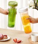 Large Capacity Juice Cup sealed Tea Separation Water Cup Travel Tea Mug with Strainer Transparent Portable Outdoor Fruit Flower Rose Tea Cold Brew Coffee Bottle