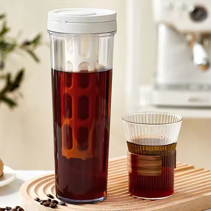 Large Capacity Juice Cup sealed Tea Separation Water Cup Travel Tea Mug with Strainer Transparent Portable Outdoor Fruit Flower Rose Tea Cold Brew Coffee Bottle