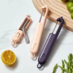 Kitchen Gadget Tools Shape Plastic Stainless Steel Food Carrot Potato Vegetable Peeler Fruit Household  Multi-functional Peelers
