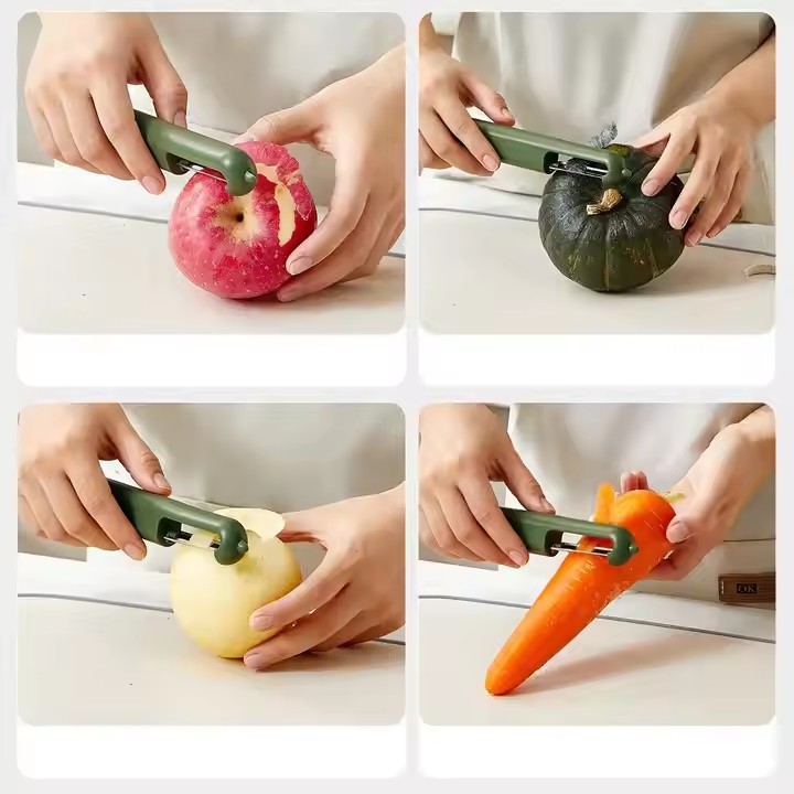 Kitchen Gadget Tools Shape Plastic Stainless Steel Food Carrot Potato Vegetable Peeler Fruit Household  Multi-functional Peelers