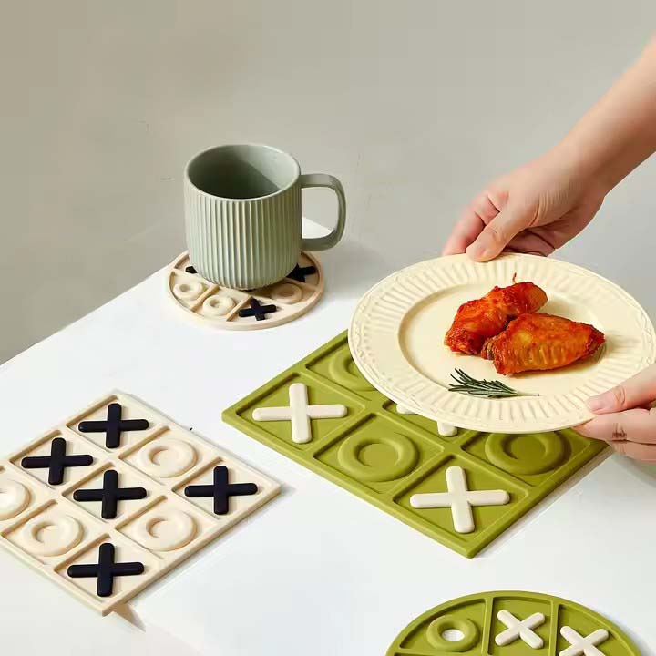 Household Food Grade Heat Insulation Pad Durable Non Slip Silicone Coasters Multifunctional Thick Bowl Mat Kitchen Silicone Cup Coaster