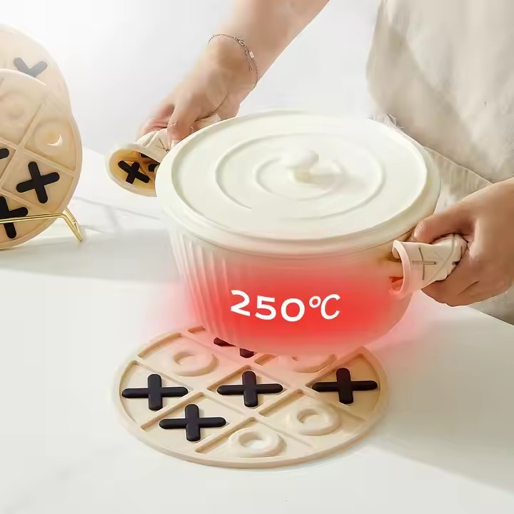 Household Food Grade Heat Insulation Pad Durable Non Slip Silicone Coasters Multifunctional Thick Bowl Mat Kitchen Silicone Cup Coaster