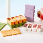 Household 4 Cavity Silicone Ice Cube Molds Tray with Lid DIY Large Ice Cube Maker Heat Resistance Complementary Food Steamed Cake Mold