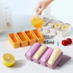 Household 4 Cavity Silicone Ice Cube Molds Tray with Lid DIY Large Ice Cube Maker Heat Resistance Complementary Food Steamed Cake Mold