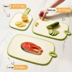 Kitchen Cutting Board for Meat Fruit Vegetable Multi-function Chopping Board with Handle and Garlic Grater Tool Food Grade  Double Sided Cutting Boards