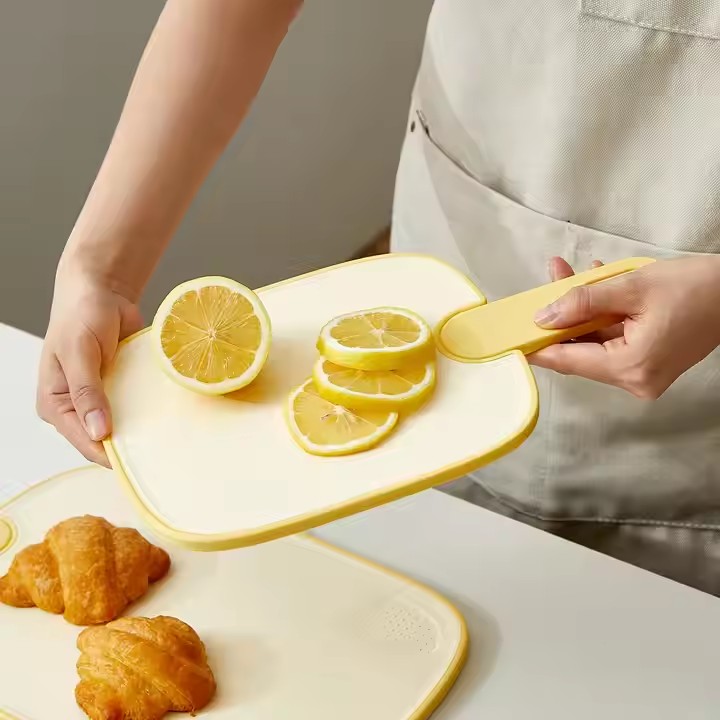 Kitchen Cutting Board for Meat Fruit Vegetable Multi-function Chopping Board with Handle and Garlic Grater Tool Food Grade  Double Sided Cutting Boards
