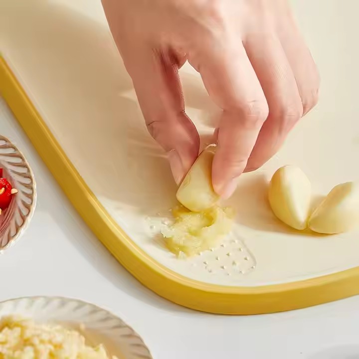 Kitchen Cutting Board for Meat Fruit Vegetable Multi-function Chopping Board with Handle and Garlic Grater Tool Food Grade  Double Sided Cutting Boards
