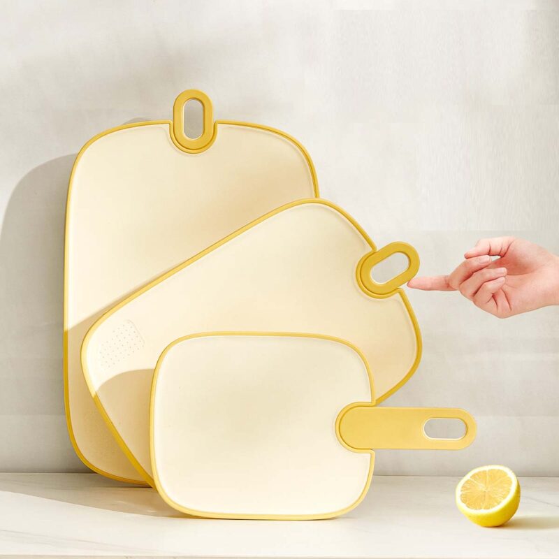 Kitchen Cutting Board for Meat Fruit Vegetable Multi-function Chopping Board with Handle and Garlic Grater Tool Food Grade  Double Sided Cutting Boards