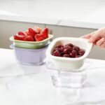 Household Double Layers Fruits And Vegetables Plastic Drain Basket Kitchen Washing Storage Bowl 2-Piece Set Fruit Vegetable Drainer