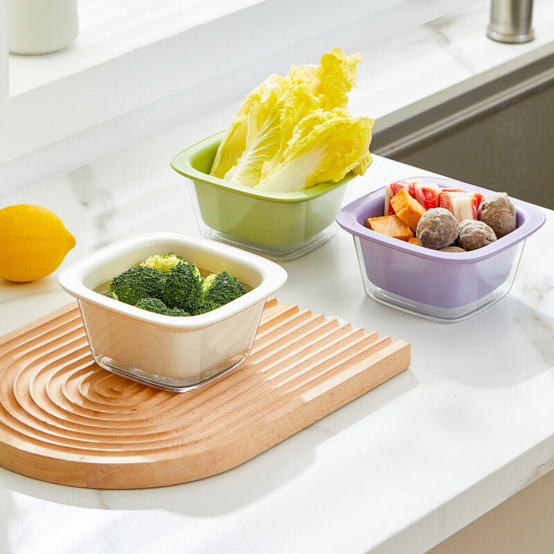 Household Double Layers Fruits And Vegetables Plastic Drain Basket Kitchen Washing Storage Bowl 2-Piece Set Fruit Vegetable Drainer