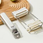 Household Factory Price Folding Bowls Gripper Kitchen Hot Plate Gripper Stainless Steel Pans Holder Tongs