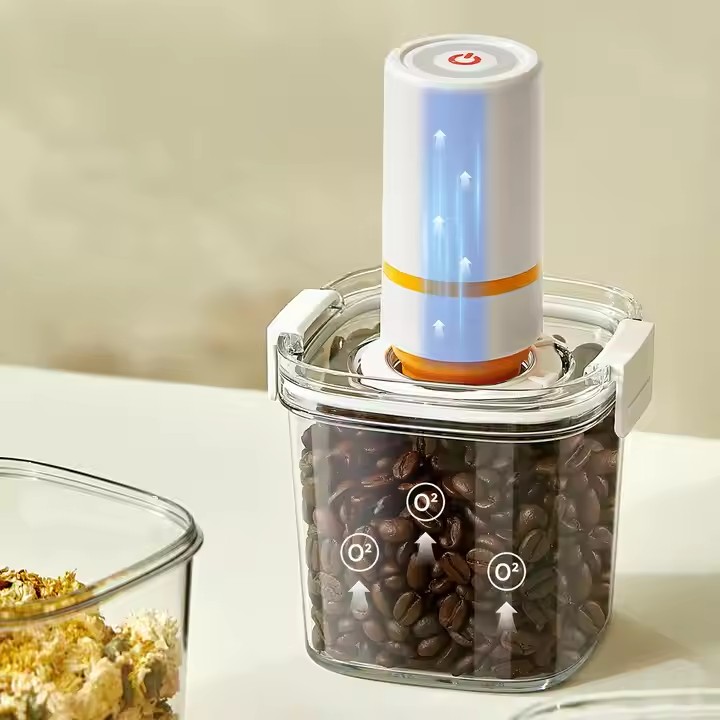 Kitchen Vacuum Storage Containers Set BPA Free Vacuum Seal Tank with Airtight Lid 100% Leak Proof Sealed Cans