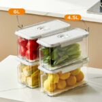 Large Capacity Plastic Food Vacuum Storage Bin Dispenser Kitchen Airtight Vacuum Storage Container  Vegetable Airtight Fresh Storage Boxes Dry Food Storage Bucket