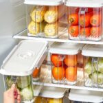 Large Capacity Plastic Food Vacuum Storage Bin Dispenser Kitchen Airtight Vacuum Storage Container  Vegetable Airtight Fresh Storage Boxes Dry Food Storage Bucket