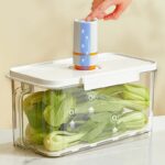 Large Capacity Plastic Food Vacuum Storage Bin Dispenser Kitchen Airtight Vacuum Storage Container  Vegetable Airtight Fresh Storage Boxes Dry Food Storage Bucket