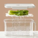 Large Capacity Plastic Food Vacuum Storage Bin Dispenser Kitchen Airtight Vacuum Storage Container  Vegetable Airtight Fresh Storage Boxes Dry Food Storage Bucket