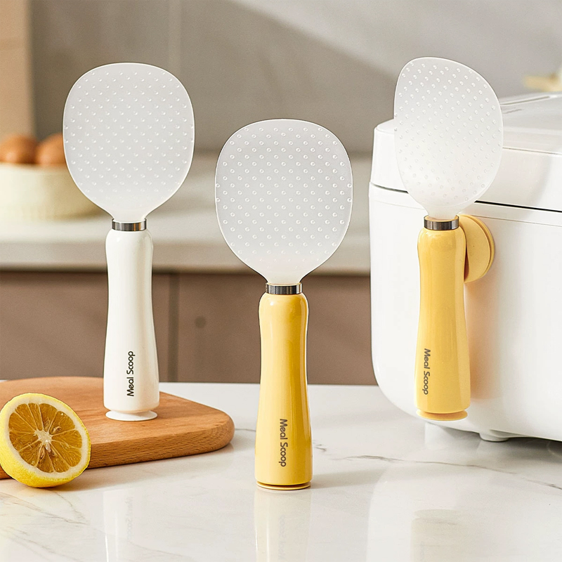 Kitchen Accessories High quality tumbler anti-stick Rice Spoon Heat Resistant Rice cooking Scoop with Magnetic Suction Cup standable Rice Shovels