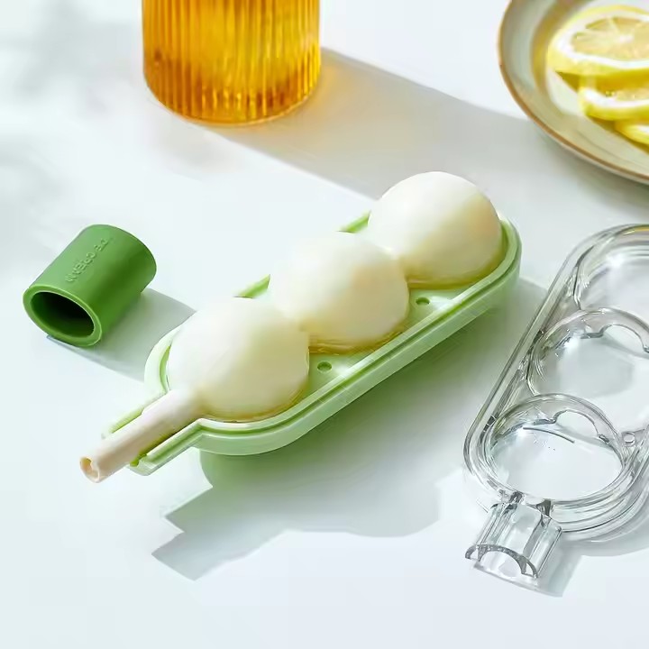 Household DIY Ice  Popsicle Maker Silicone Ice Cube Molds with Straw for Drink Whiskey Ice Cube Tray Easy Release Ice Cream Sticks Mold
