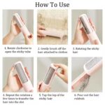 Portable Easy Clean Fur Dog Cat Hair Remover Rotatable Brush Self Cleaning Pets Lint Rollers Clean Brush for Pets Clothes