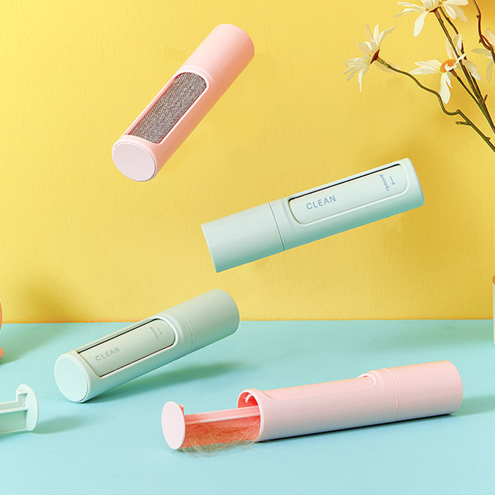 Portable Easy Clean Fur Dog Cat Hair Remover Rotatable Brush Self Cleaning Pets Lint Rollers Clean Brush for Pets Clothes