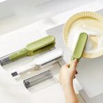 Multi-functional Cutlery Cleaner Brush with Long  Handle Kitchen Utensil Clean Tools Knives Sharpener Double-Side Cleaning Brushes