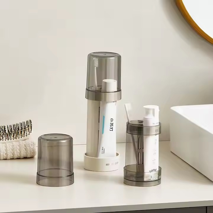 Bathroom Storage Tools& Accessories Mouthwash Cup Rack Mouthwash Cup Set High Quality Toothbrush Toothpaste Holder with Rinse Cup