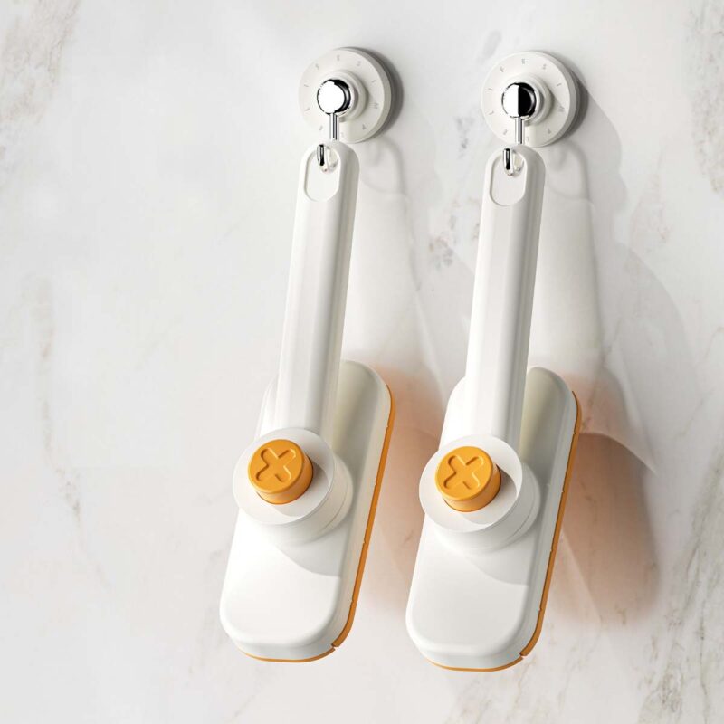 Kitchen Cleaning Replaceable Rag Cleaning Brush Automatic Clamp Paper Window Wiper Mini Mop Wet&Dry Double Use Cleaning Brush