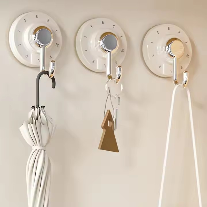 Powerful Wall Suction Cup Hook Hanger Reusable Clothes Vacuum Hooks Multipurpose Hanger Tool Rack for Bathroom Kitchen