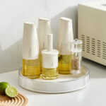 Home Use Seasoning Rotating Storage Tray Kitchen Spice Rack Spice Storage Holders Food Cosmetic Bottle Organizer
