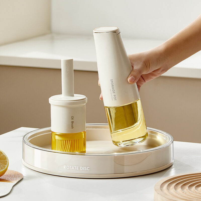 Home Use Seasoning Rotating Storage Tray Kitchen Spice Rack Spice Storage Holders Food Cosmetic Bottle Organizer