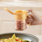 Household Condiment Can sealed Kitchen seasoning box with lid and spoon Sealed Moisture-proof Salt Spice Bottle Glass container jar for spices