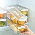 Kitchen Fridge Storage  Container Bins High quality Transparent Plastic Storage Organizer Boxes Vegetable fruit food freezing preservation box