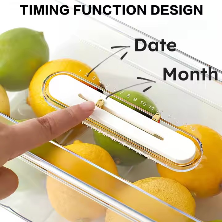 Kitchen Fridge Storage  Container Bins High quality Transparent Plastic Storage Organizer Boxes Vegetable fruit food freezing preservation box