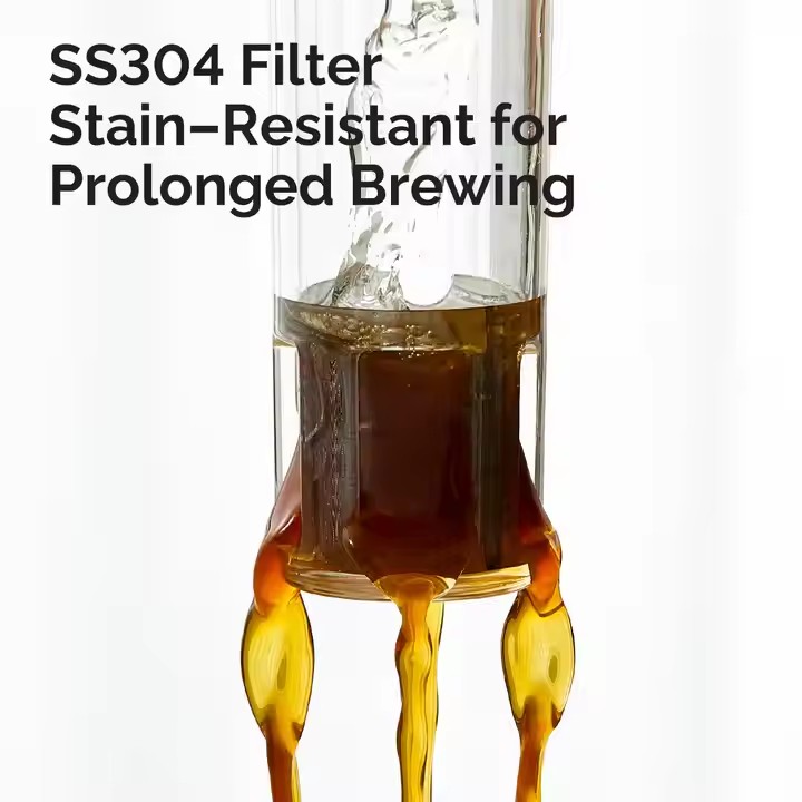 750ml glass Coffee & Tea Brewing bottle Heat Resistant Juice tea Kettle with Filter for camping food grade Teapot