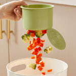 Kitchen Gadgets Tools Sink Drain Strainer Press Automatic Dumping Food Waste Filter faucet Hanging Drain storage Basket