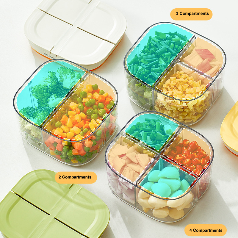Kitchen Seasoning Organizer Container Sealed Spice boxes Scallion Ginger Garlic Storage Box Refrigerator fruit Preservation Box