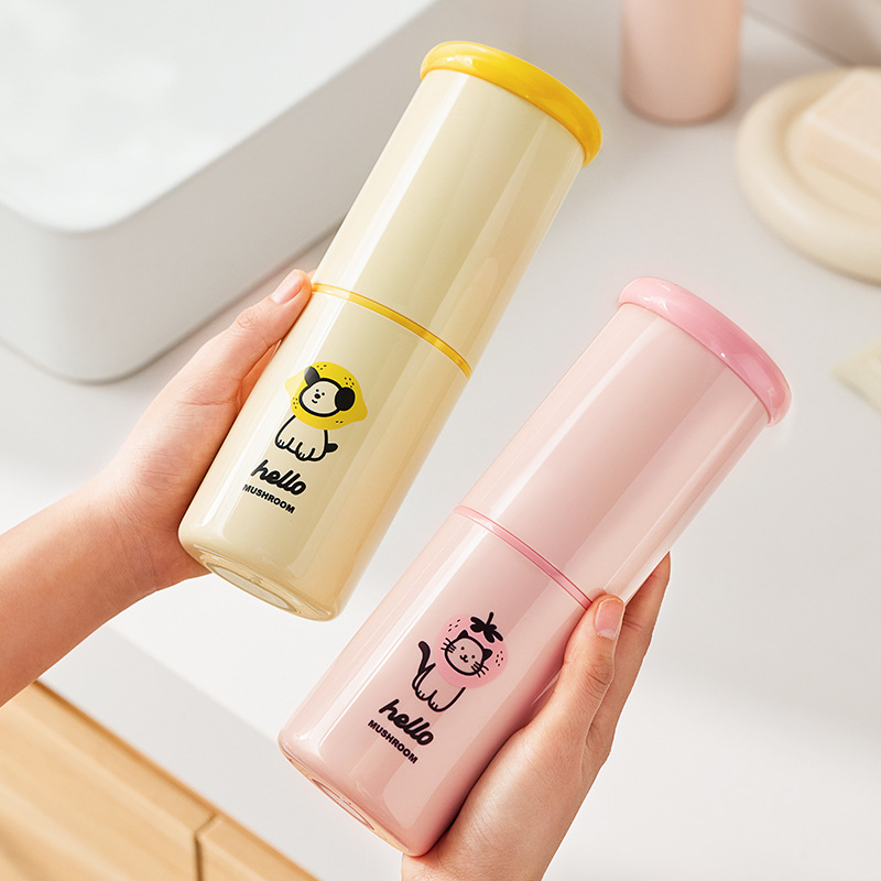 Plastic Toothbrush and Toothpaste Organizer case for Family Business Travel Portable Mouthwash Cup  Dustproof Toothpaste Storage Container Box