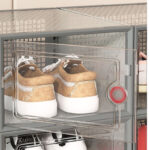 Stackable Transparent shoes cabinet  Storage boxes Foldable Plastic Shoe Rack Dustproof Organizer Container storage bins