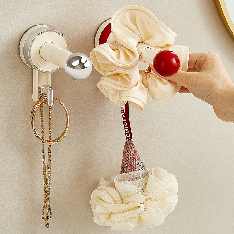 Wall mounted No-drilling Adhesive Hooks Multi-functional Strong Suction Cup Hook For Bag Clothes Caps hanging kitchen Bathroom Storage Rack