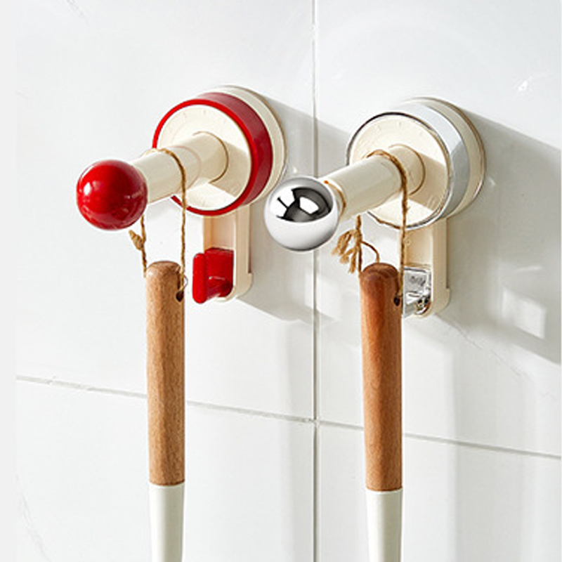 Wall mounted No-drilling Adhesive Hooks Multi-functional Strong Suction Cup Hook For Bag Clothes Caps hanging kitchen Bathroom Storage Rack